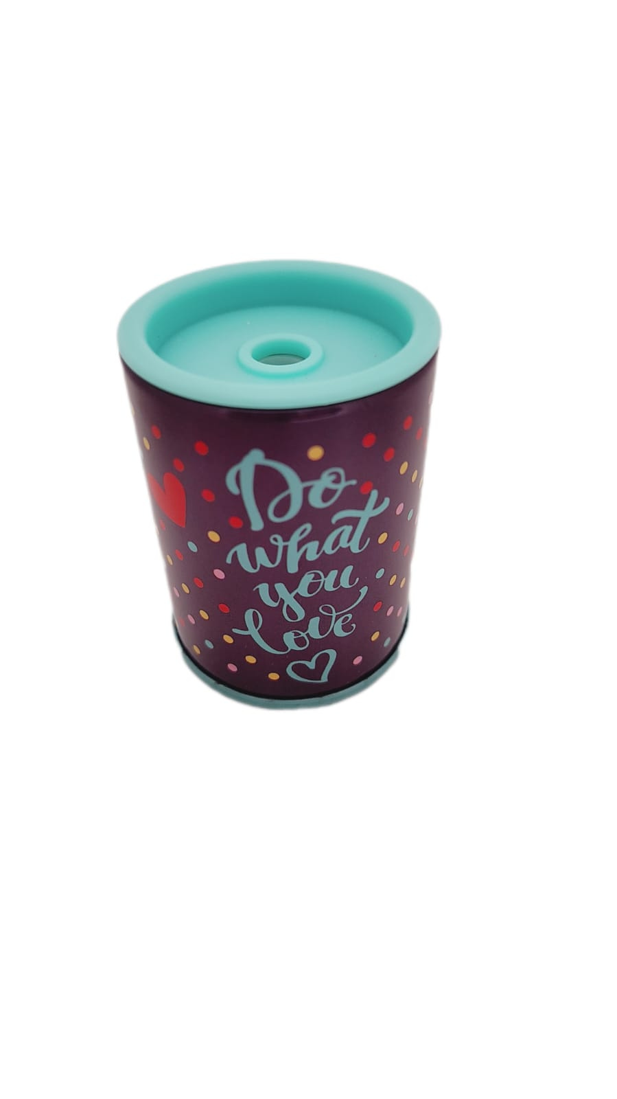 Apontador Tubo Love Com Depósito Metálico Heart - Molin - Cor Verde