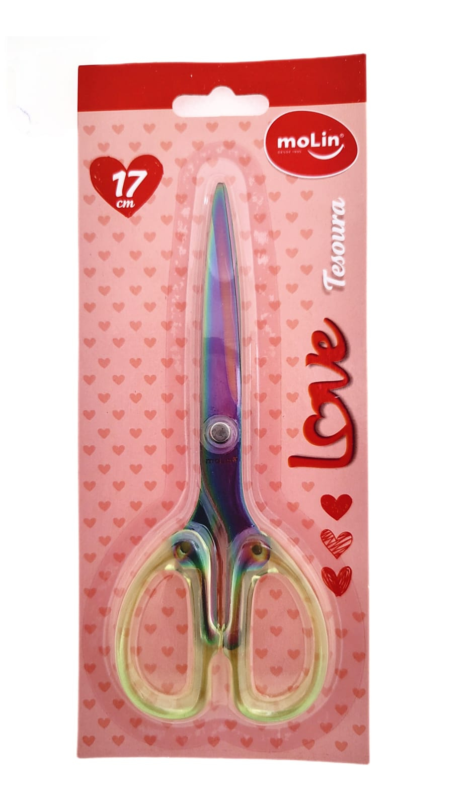 Tesoura Rainbow Titanium - Molin - 17 Cm