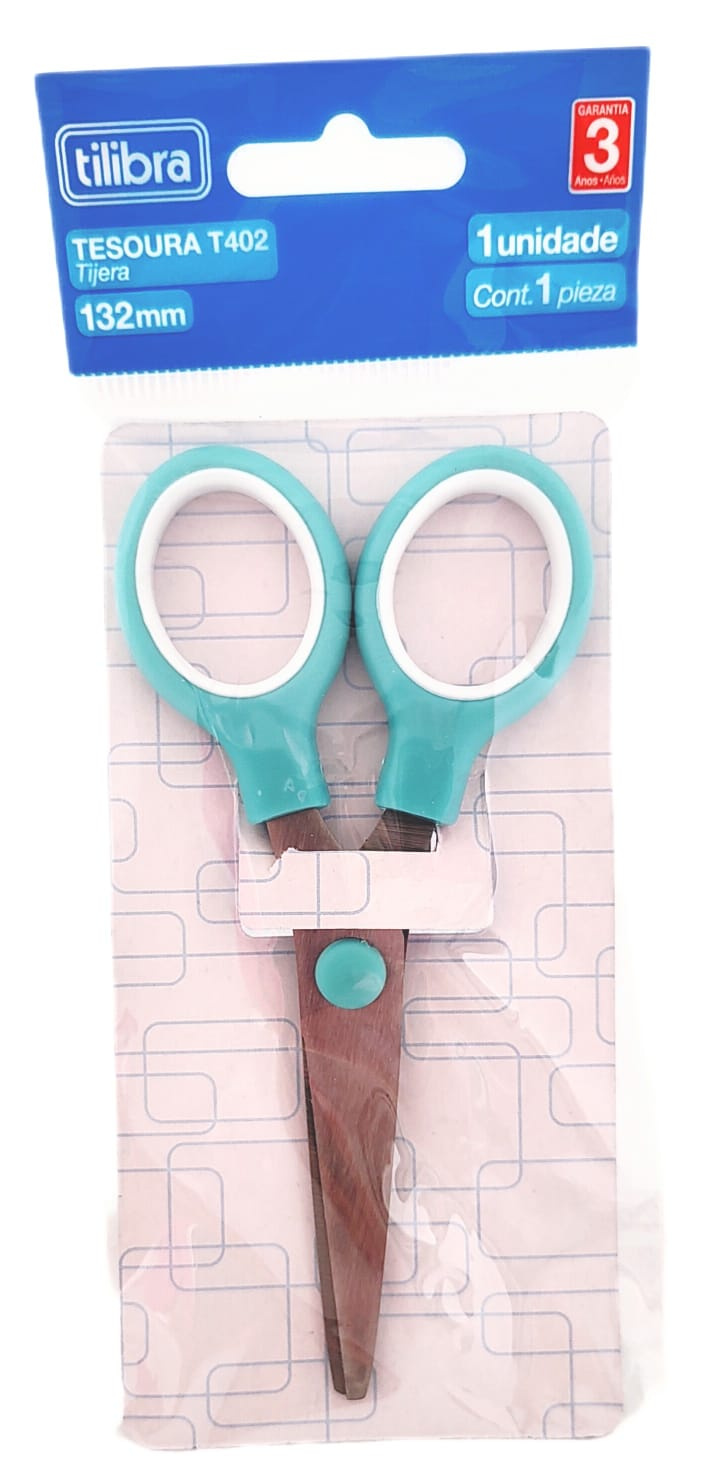 Tesoura Escolar 132mm T402 Azul - Tilibra