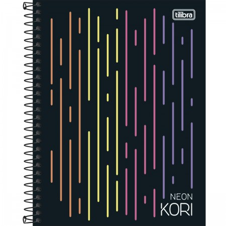 Caderno Espiral Capa Dura Colegial 1 Matéria Neon Kori 80 Fls - Tilibra