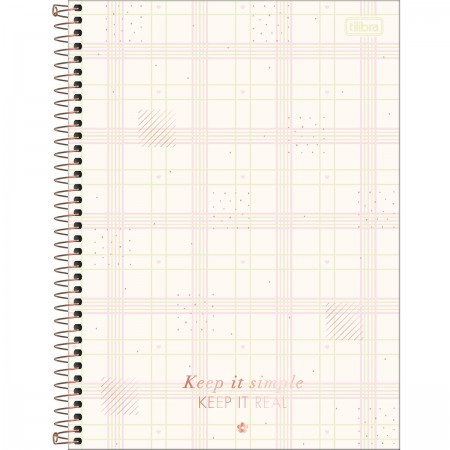 Caderno Espiral Capa Dura Colegial 1 Matéria Soho 80 Folhas - Tilibra