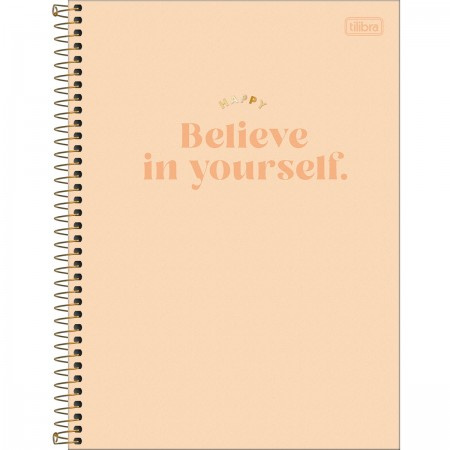 Caderno Espiral Capa Dura Universitário10 Matérias Happy 160 Folhas - Tilibra