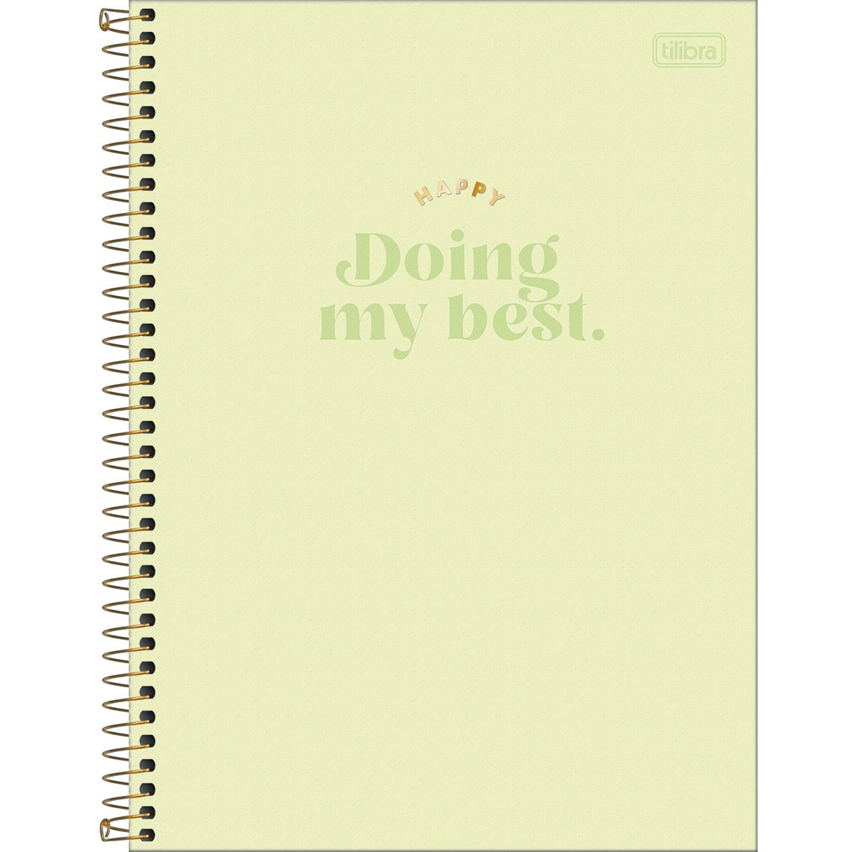 Caderno Espiral Capa Dura Universitário10 Matérias Happy 160 Folhas - Tilibra