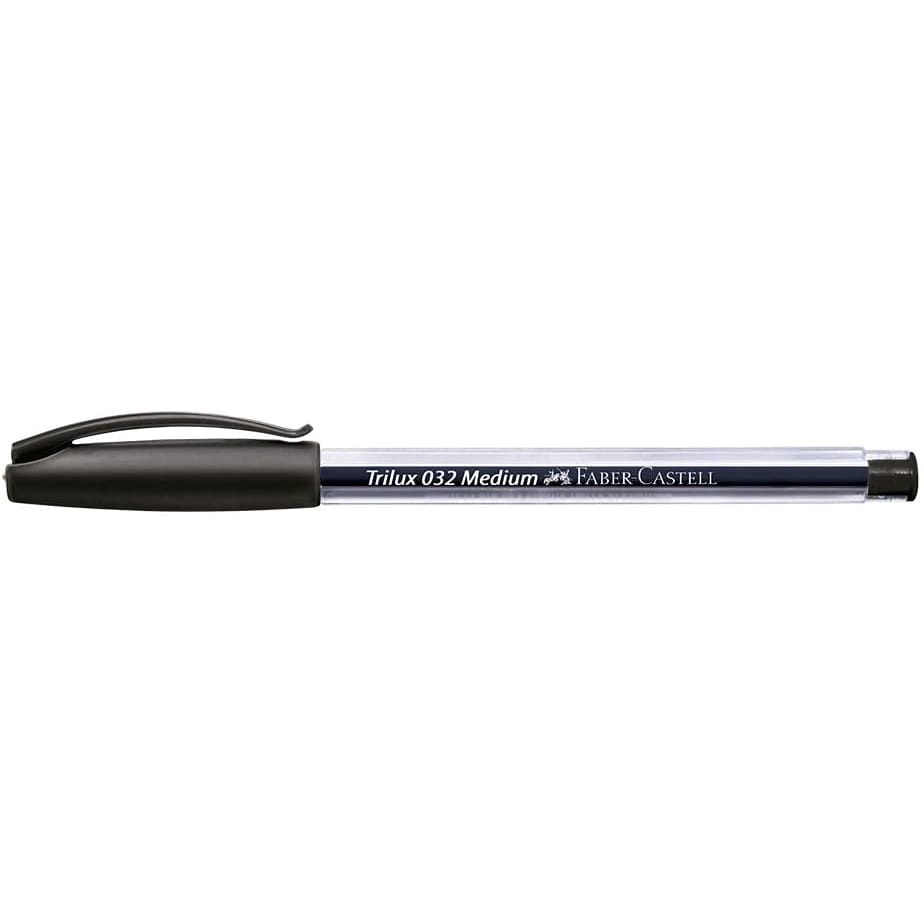 Caneta Esferográfica Trilux 032 M - Faber Castell - Preta