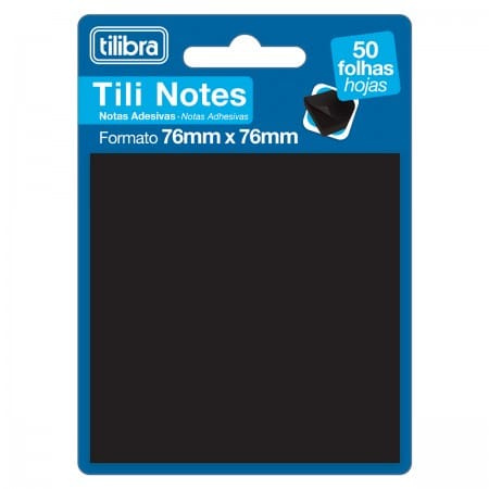 Tili Notes Folha Preta 50 Folhas 76x76mm Tilibra