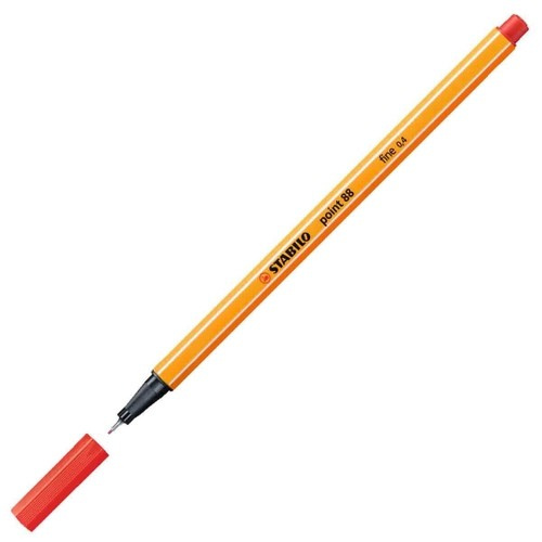 Caneta Stabilo Point 88 0,4mm Ponta Fina - Unidade - Cod 88/40 - Vermelho Claro