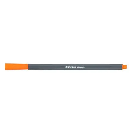 Caneta Hidrográfica Fine Liner 0.4mm - Brw Laranja Neon