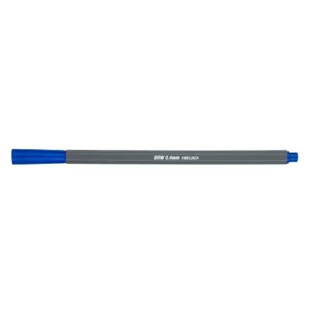 Caneta Hidrográfica Fine Liner 0.4mm - Brw Azul Marinho Neon