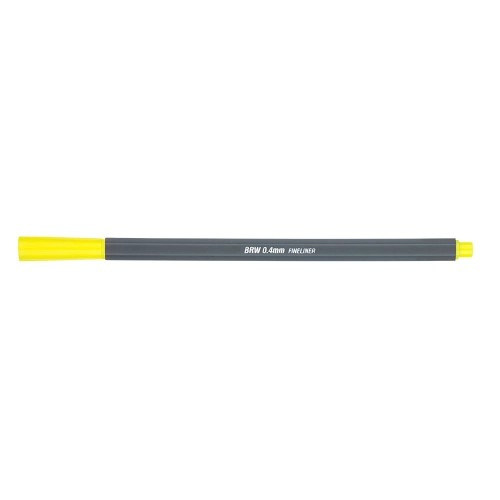 Caneta Hidrográfica Fine Liner 0.4mm - Brw Amarelo Pastel