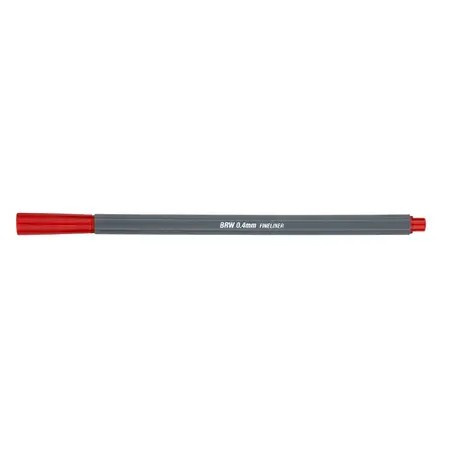 Caneta Hidrográfica Fine Liner 0.4mm - Brw Vermelha