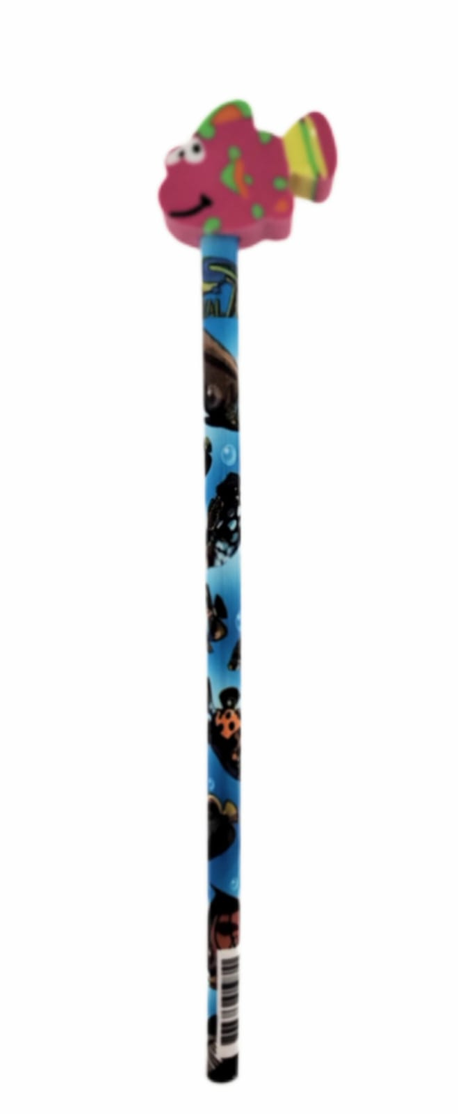 Lápis Preto Redondo Hb Com Borracha Divertida Nº2 Cis - Peixe