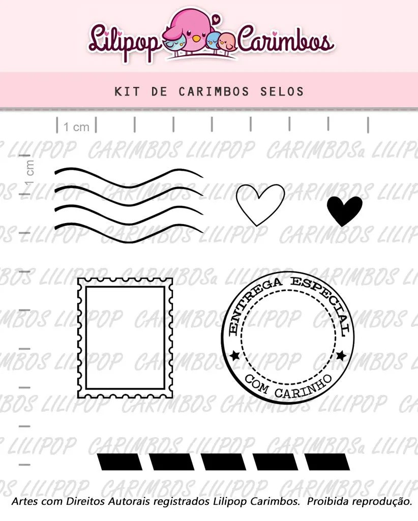 Kit Carimbos Em Silicone Lilipop - Selos