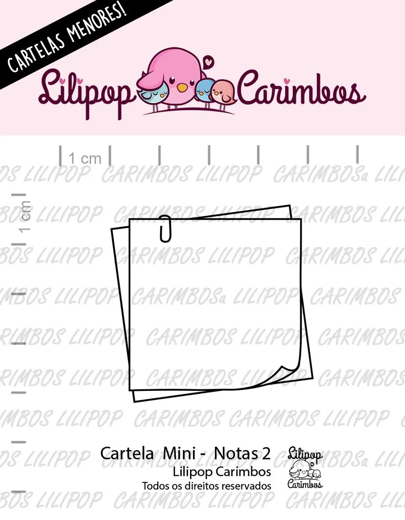 Kit Carimbos Mini Em Silicone Lilipop -  Notas 2