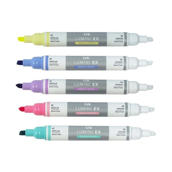 Marca Texto Apagável Cis Lumini Ex - Cor Rosa