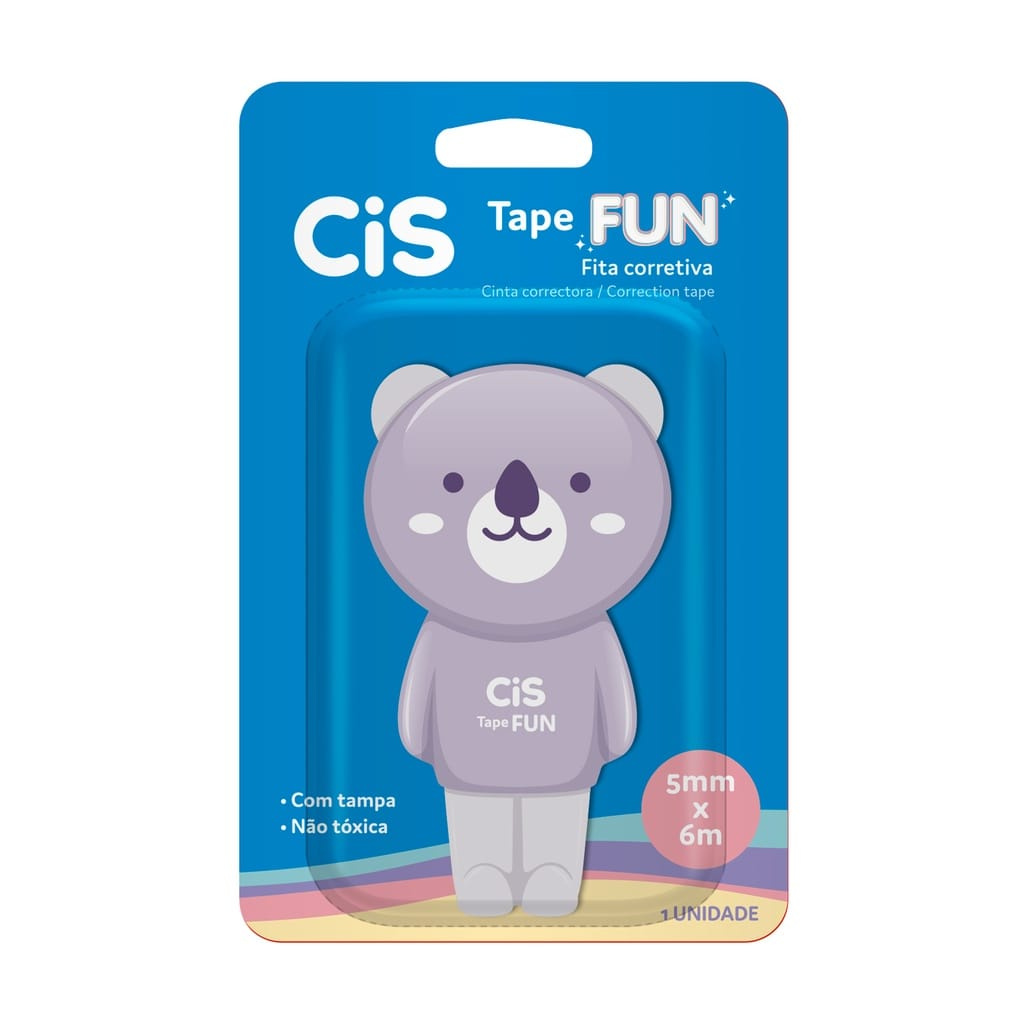 Corretivo Em Fita Cis Tape Fun  5mmx6m - Urso