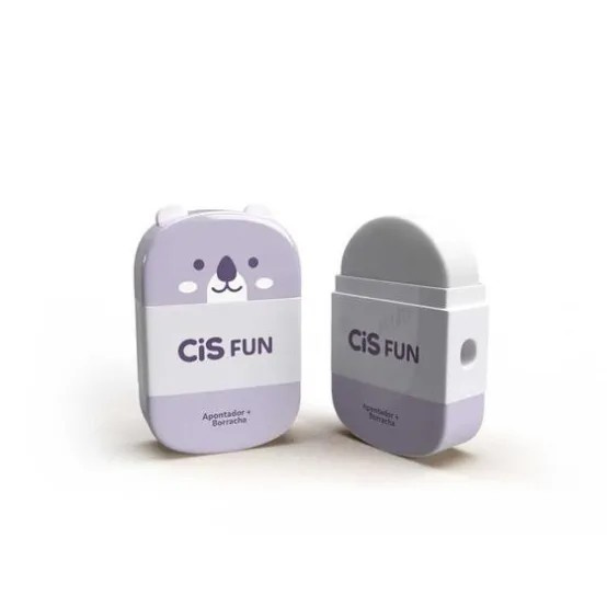 Apontador Com Depósito + Borracha Linha Fun Cis - Urso
