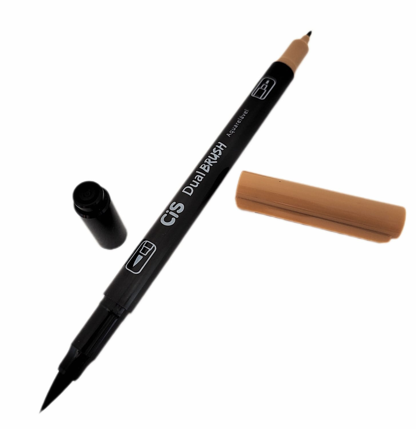 Caneta Artística Aquarelável Cis Dual Brush - Ocre - Cor 13