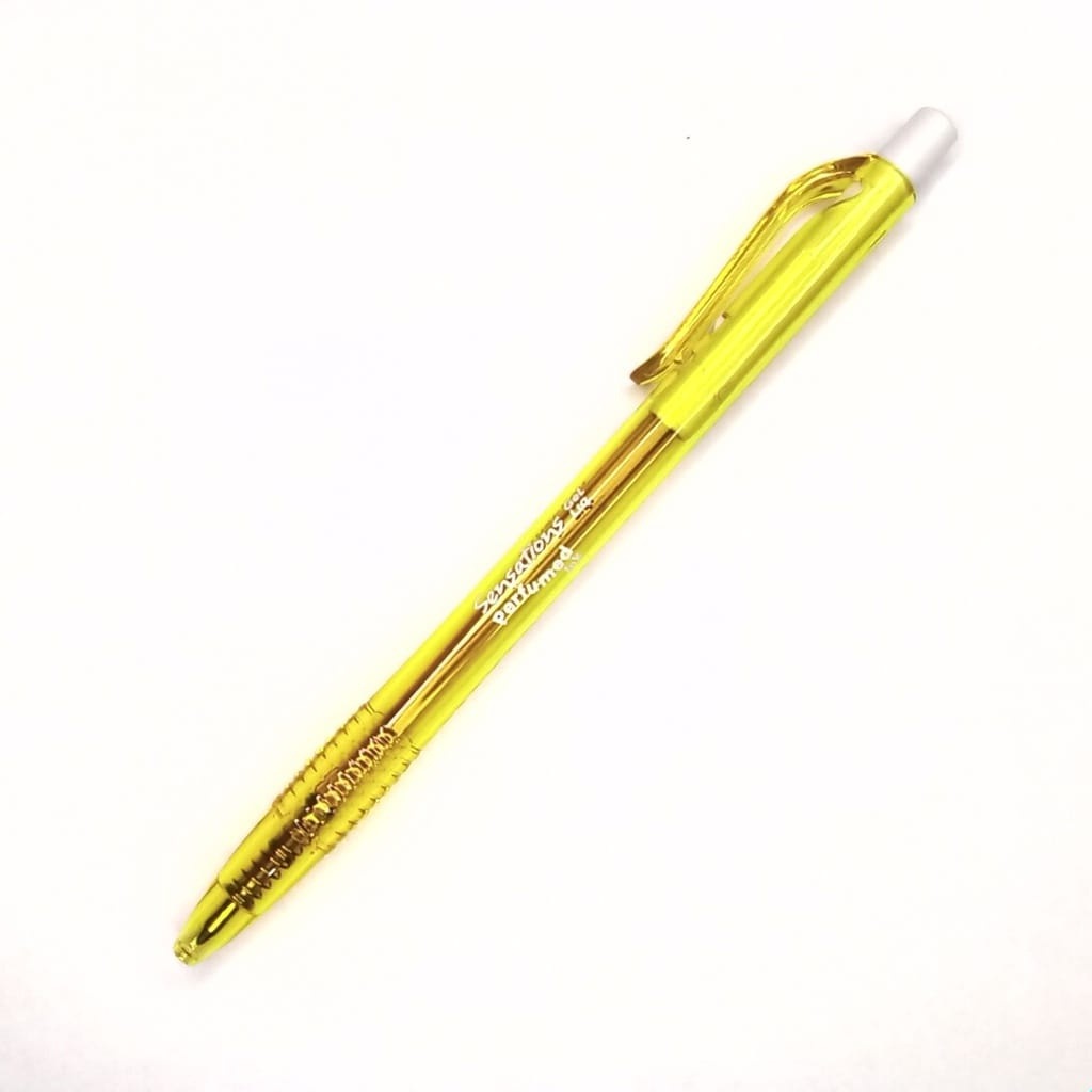 Caneta Gel Perfumada Sensations Coleção Viih Tube - Newpen - Corpo Acrilico Amarelo Com Aroma De Banana