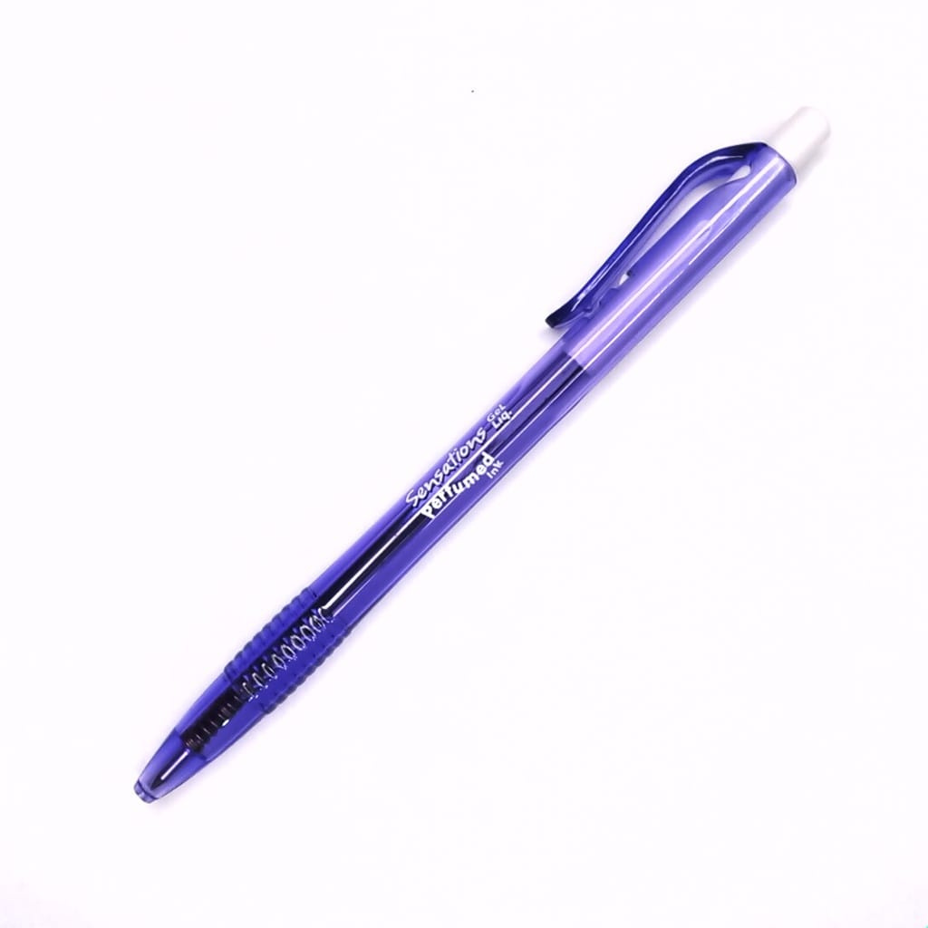 Caneta Gel Perfumada Sensations Coleção Viih Tube - Newpen - Corpo Acrilico Roxo Com Aroma De Lavanda