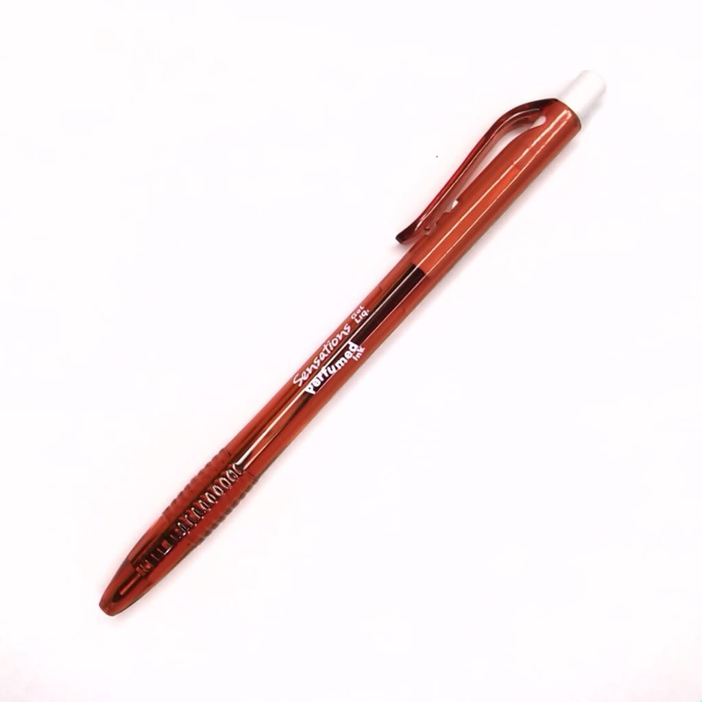 Caneta Gel Perfumada Sensations Coleção Viih Tube - Newpen - Corpo Acrilico Vermelho Com Aroma De Morango