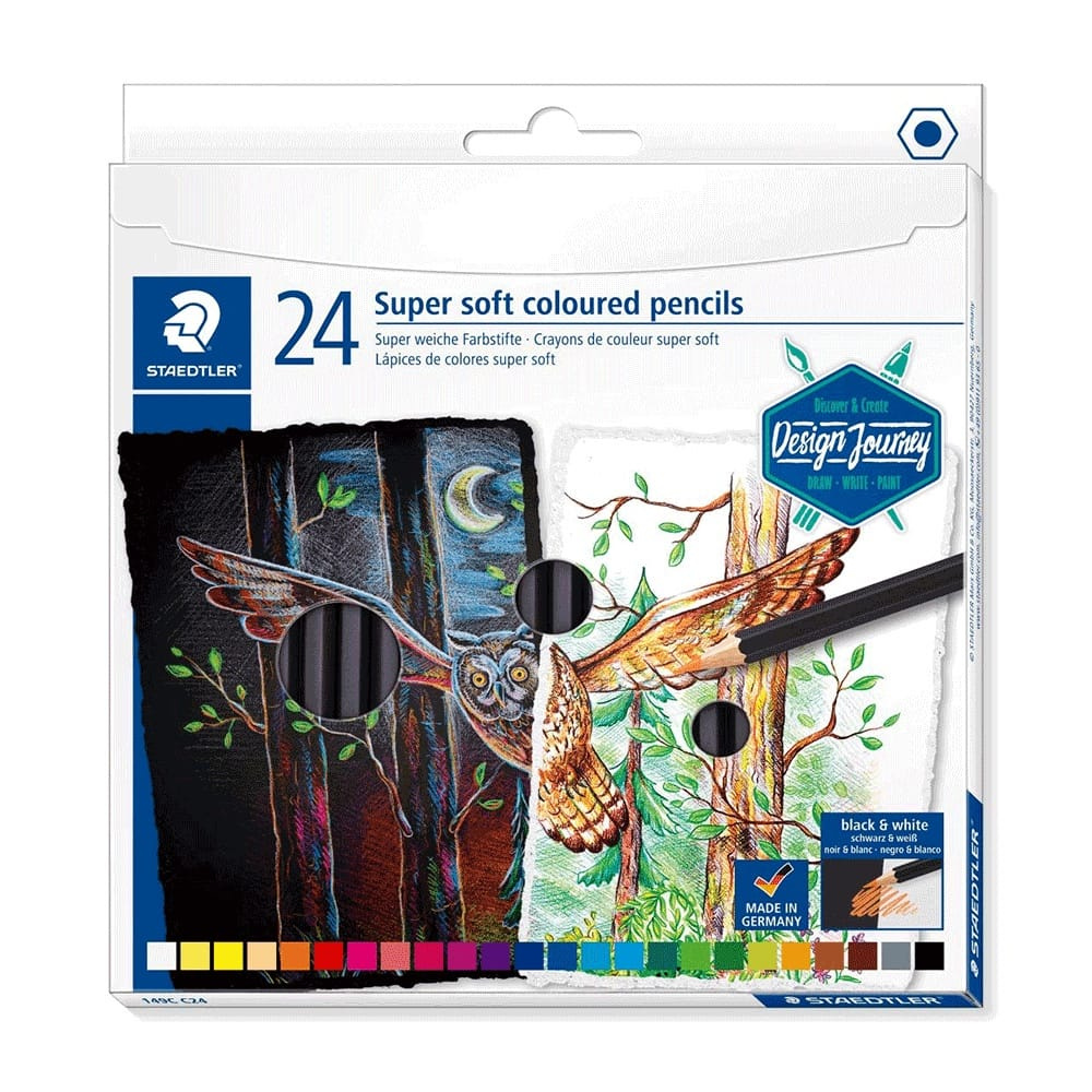 Lápis De Cor Staedtler Super Soft 149c Estojo C/ 24 Cores