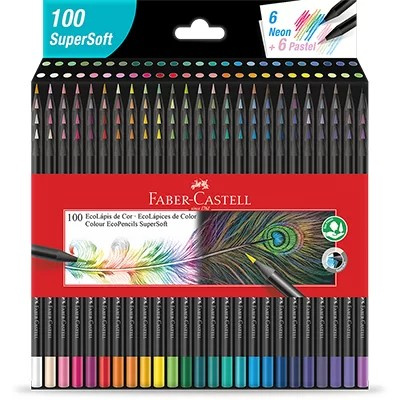 Lápis De Cor Ecolápis Supersoft  100 Cores - Faber-castell