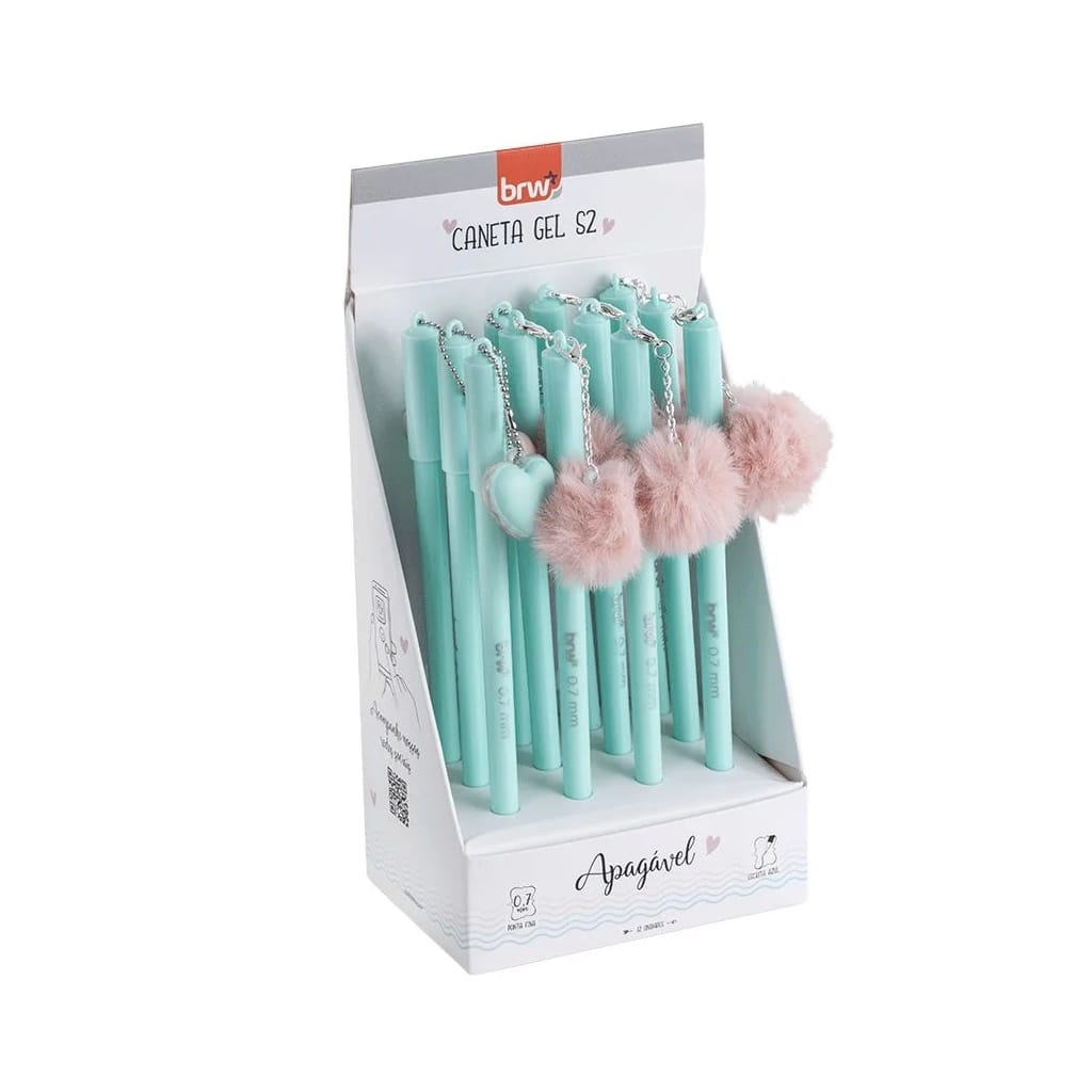 Caneta Gel Esferográfica Apagável ponta 0.7 mm - Brw - Coração 