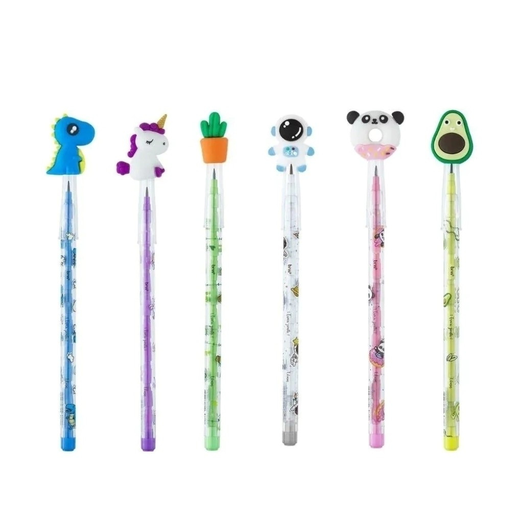 Lapiseira Troca Ponta 1,6mm C/ Ponteira Divertida Brw - Cacto