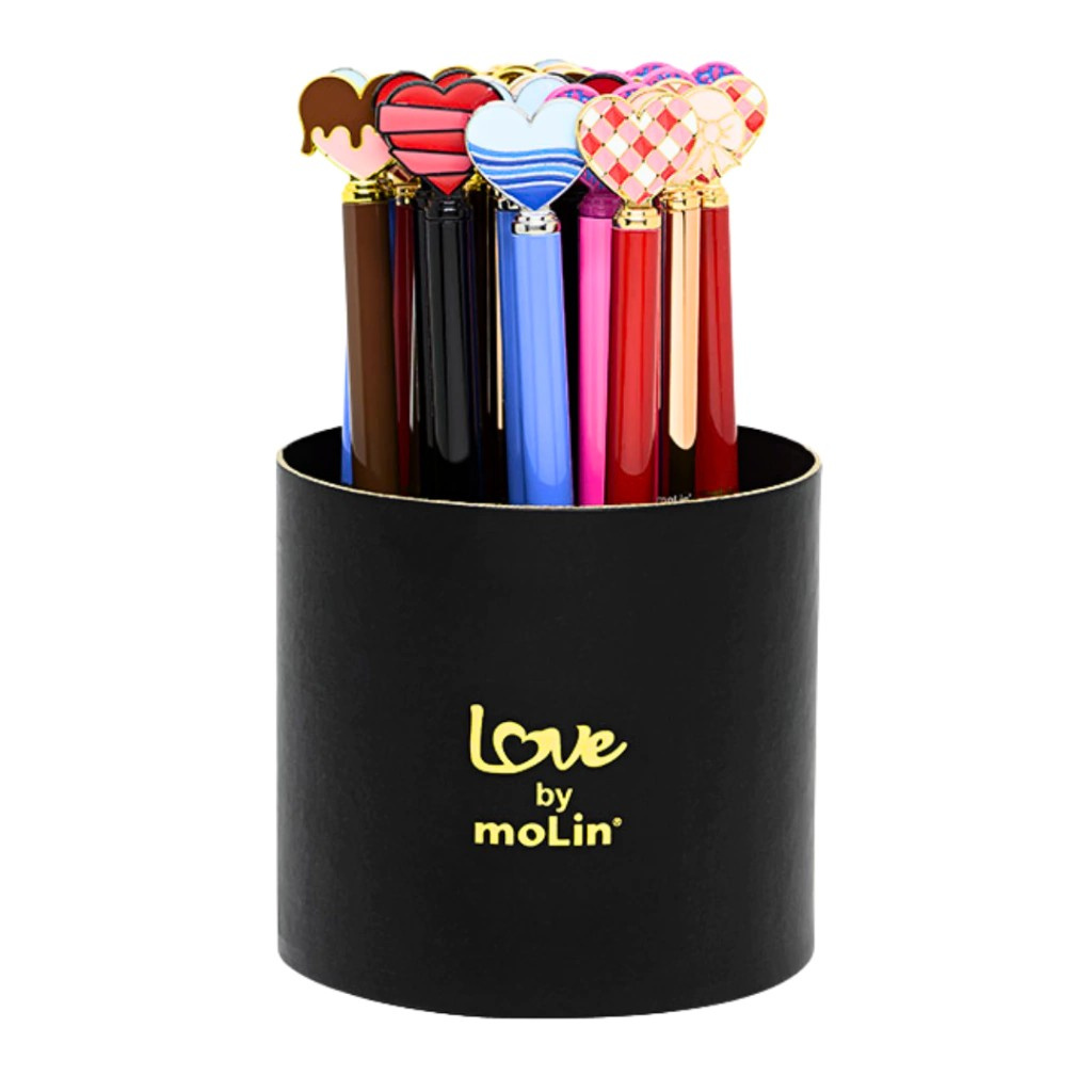 Caneta Coração Love Metallic Molin - Marrom
