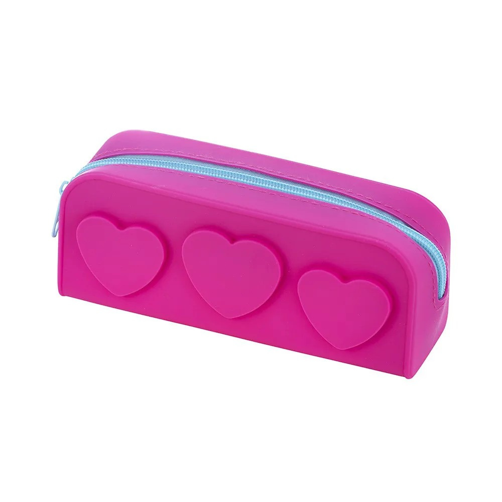 Estojo De Silicone 1 Ziper Retangular S2 Brw - Cor Rosa