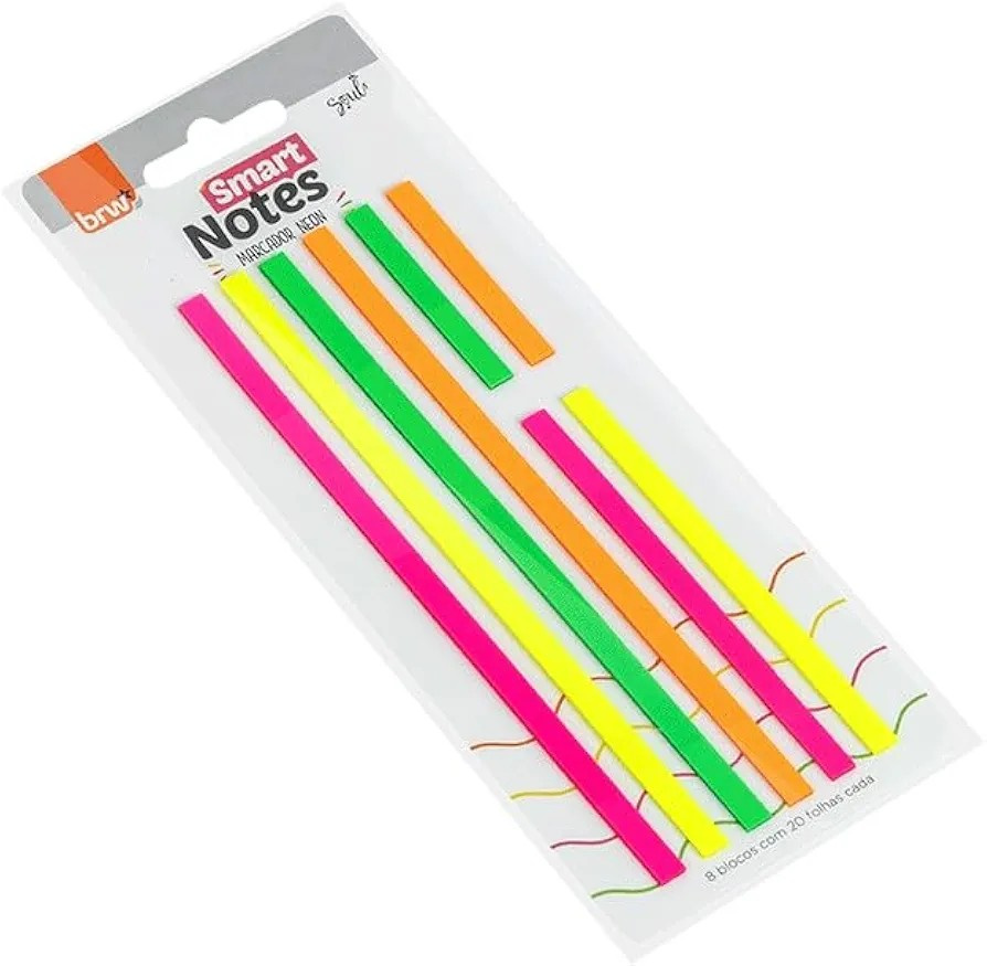 Bloco Smart Notes Marca Texto Neon C/20 Folhas  - Brw