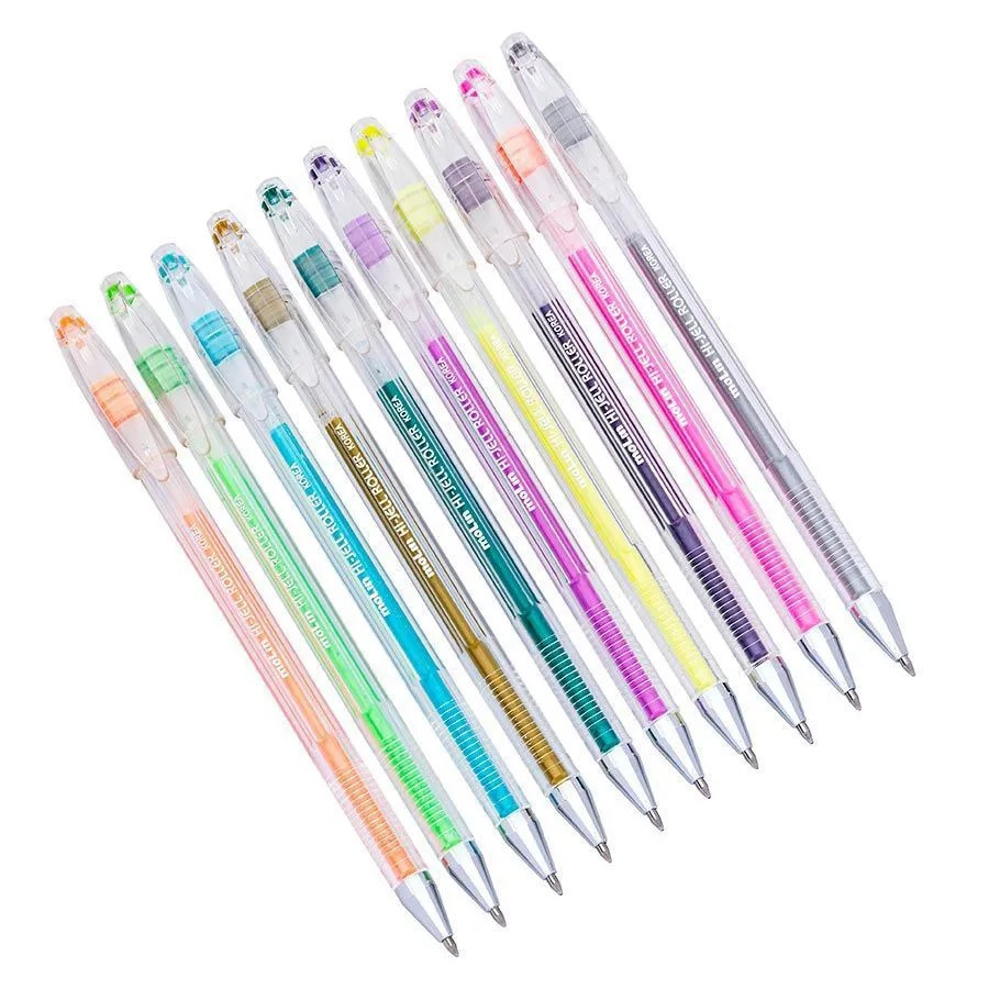 Kit Caneta Gel Kit C/10 Cores - Metálica Pastel Neon - Molin