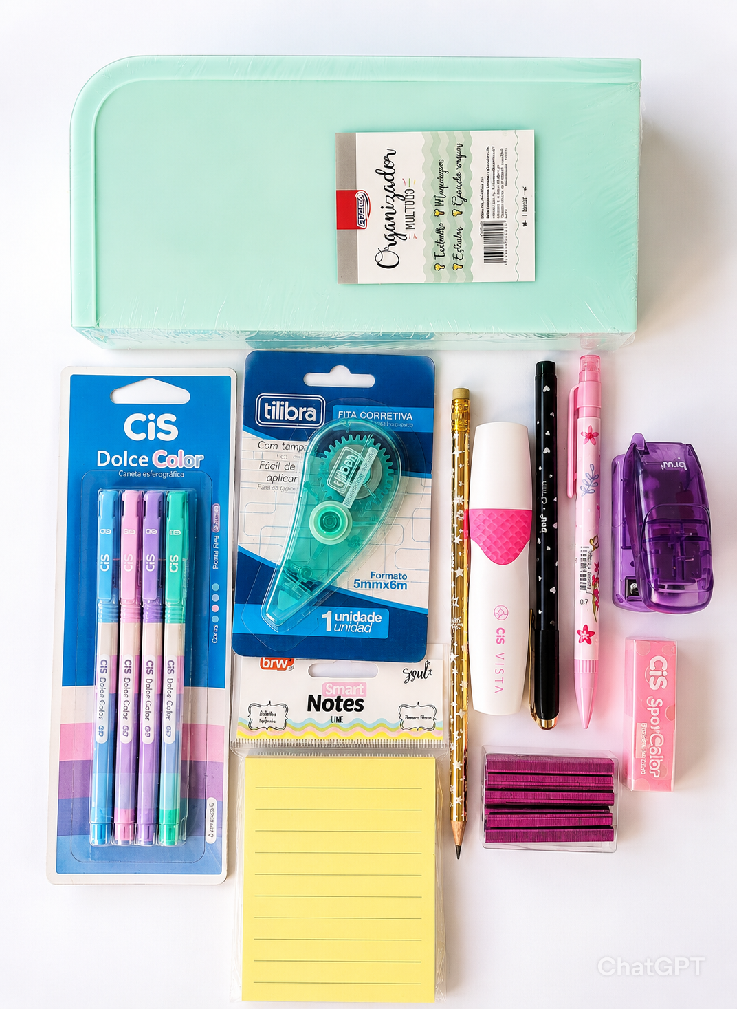 KIT PREMIUM Candy Pop Com Organizador Rosa ou Verde
